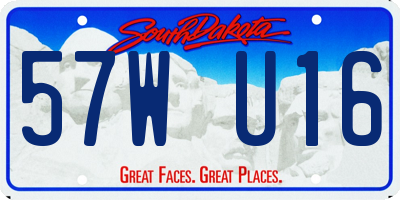 SD license plate 57WU16