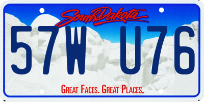 SD license plate 57WU76