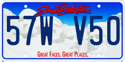 SD license plate 57WV50