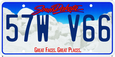 SD license plate 57WV66