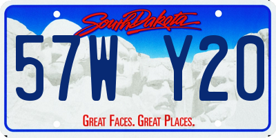 SD license plate 57WY20