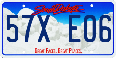 SD license plate 57XE06
