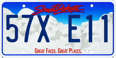SD license plate 57XE11