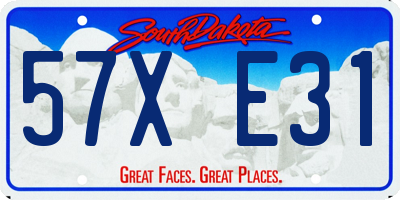 SD license plate 57XE31