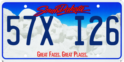 SD license plate 57XI26