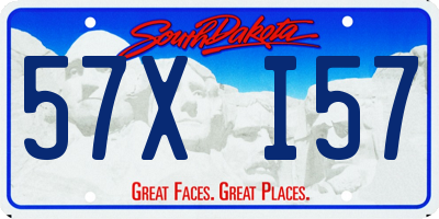 SD license plate 57XI57