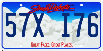 SD license plate 57XI76