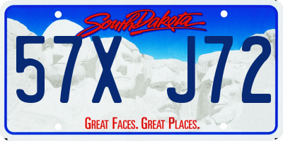 SD license plate 57XJ72