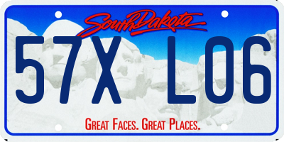 SD license plate 57XL06