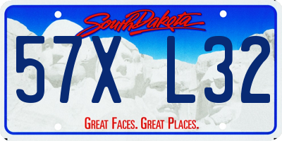 SD license plate 57XL32