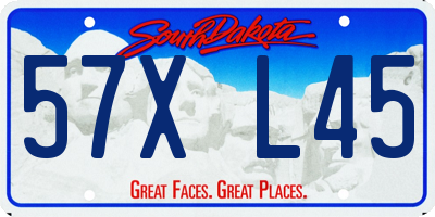SD license plate 57XL45