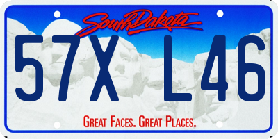 SD license plate 57XL46