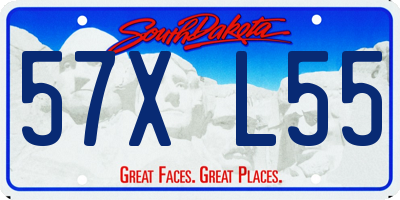 SD license plate 57XL55