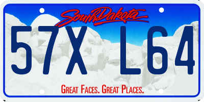 SD license plate 57XL64