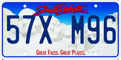 SD license plate 57XM96