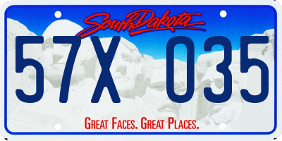 SD license plate 57XO35