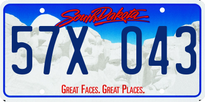SD license plate 57XO43
