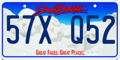 SD license plate 57XQ52