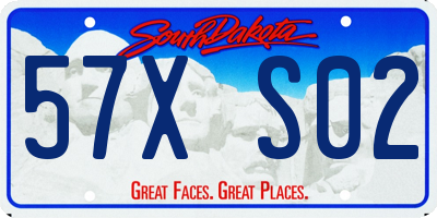 SD license plate 57XS02