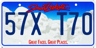 SD license plate 57XT70