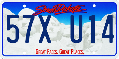 SD license plate 57XU14