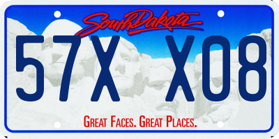 SD license plate 57XX08