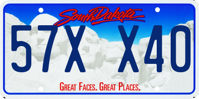 SD license plate 57XX40