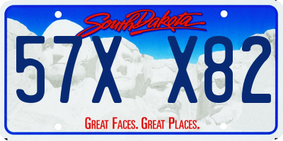 SD license plate 57XX82