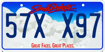 SD license plate 57XX97