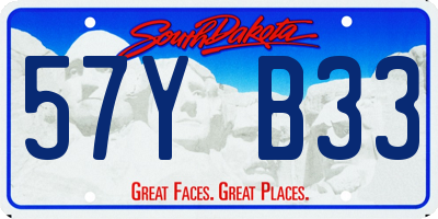 SD license plate 57YB33