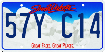 SD license plate 57YC14