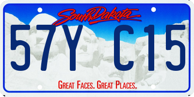 SD license plate 57YC15