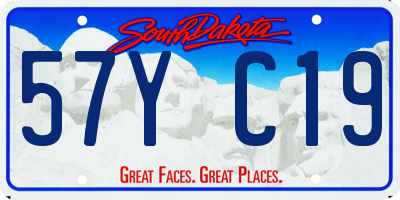 SD license plate 57YC19