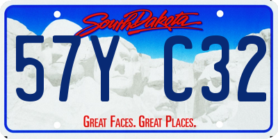 SD license plate 57YC32