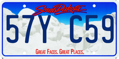 SD license plate 57YC59