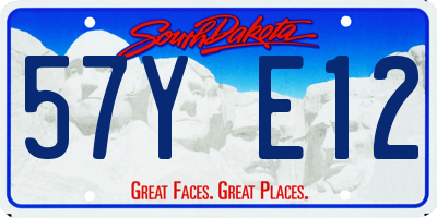 SD license plate 57YE12