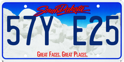SD license plate 57YE25