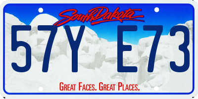 SD license plate 57YE73