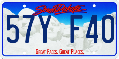 SD license plate 57YF40