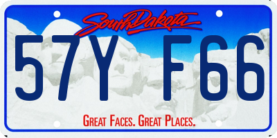 SD license plate 57YF66