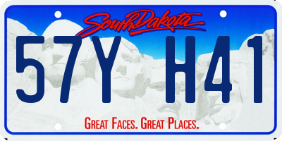 SD license plate 57YH41