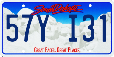 SD license plate 57YI31