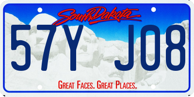 SD license plate 57YJ08