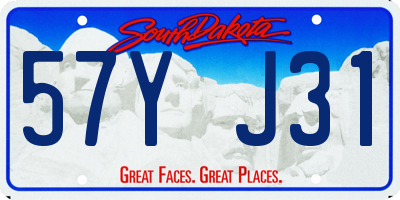 SD license plate 57YJ31