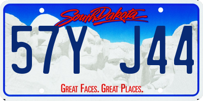 SD license plate 57YJ44