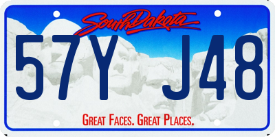 SD license plate 57YJ48