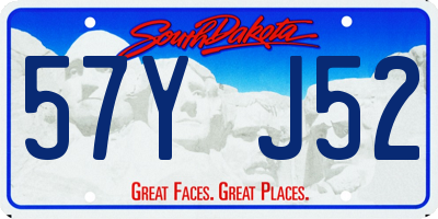 SD license plate 57YJ52
