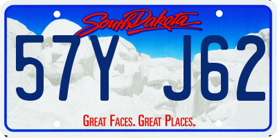 SD license plate 57YJ62