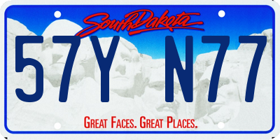 SD license plate 57YN77