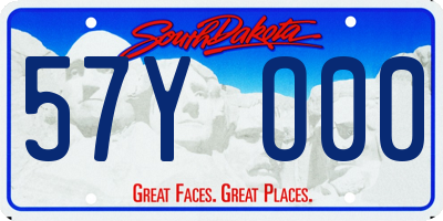 SD license plate 57YO00